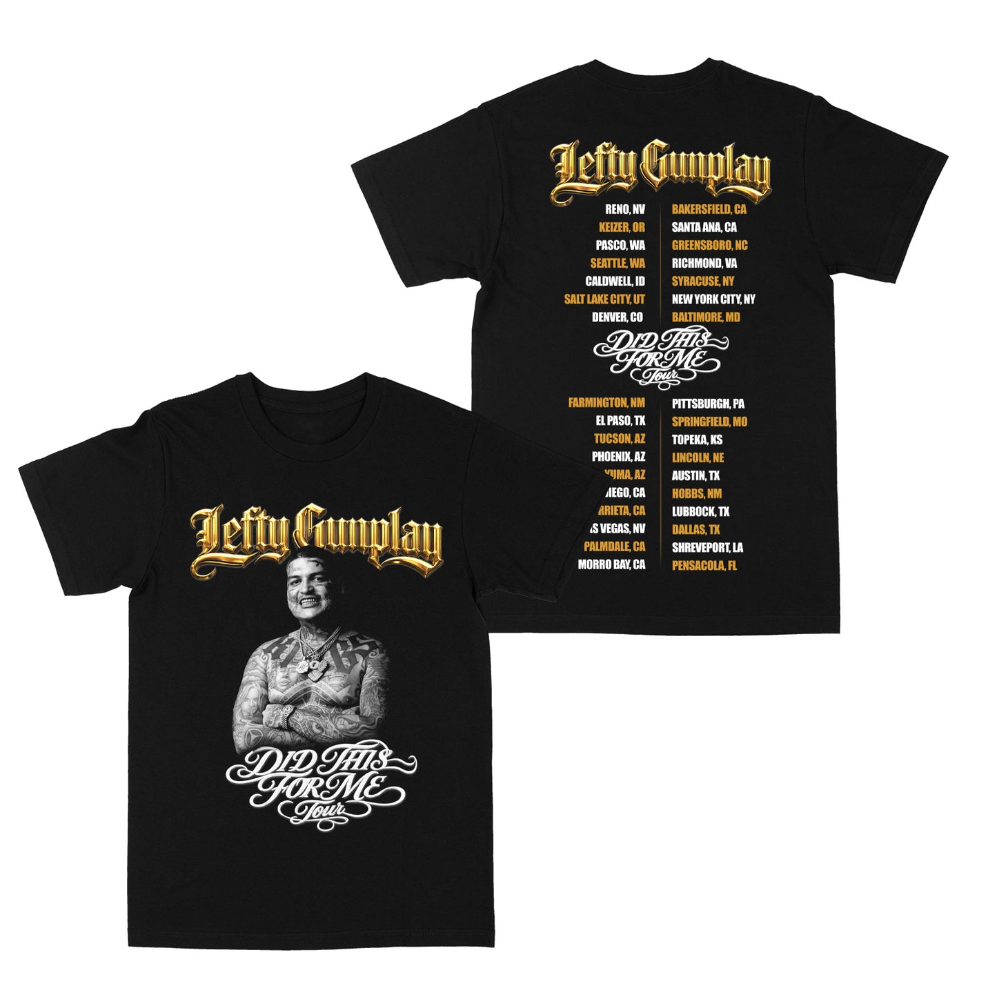 Lefty Gunplay Tour "Black" Tee