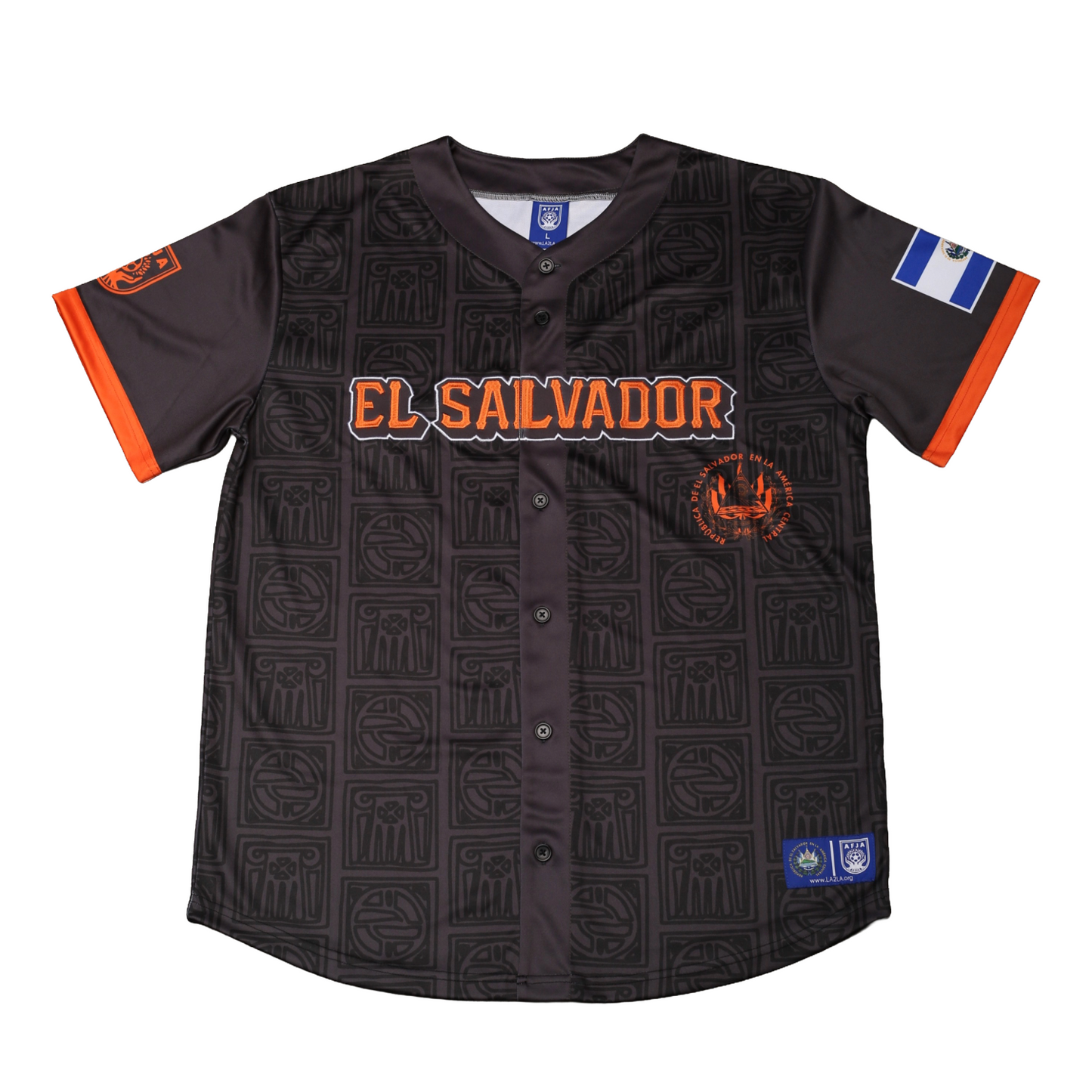 El Salvador "Black/Orange" Baseball Jersey "Includes Ticket"